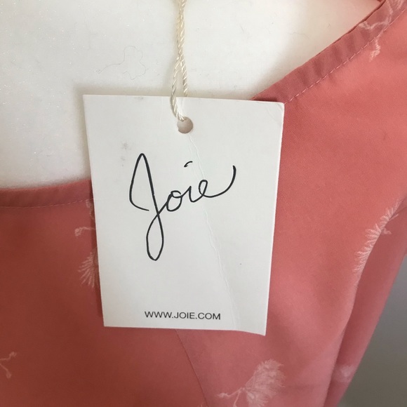 NEW Joie Arryn B Feather Print Dress Pink Kiss M - Picture 10 of 10